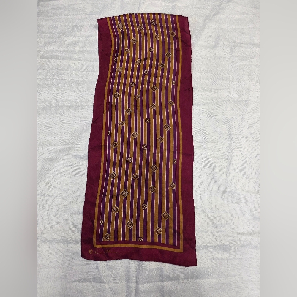 Vintage Anne Klein Scarf | Regal Jewel Tones & Medallion Print
